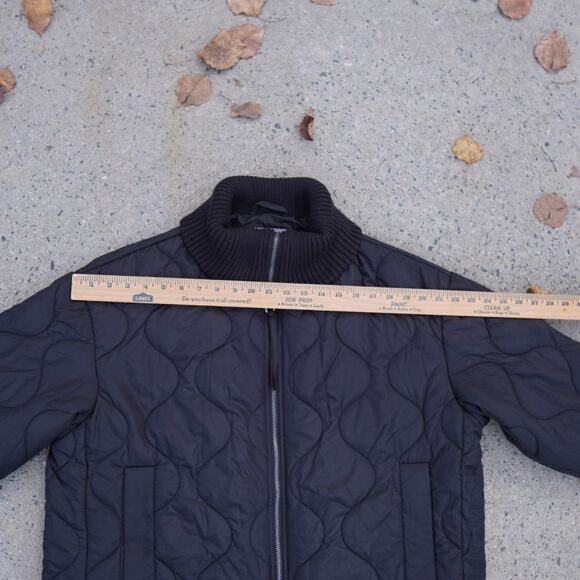 Lucky Brand Black Reversible Quilted Jacket Women’s M NWOT Full Zip Cozy Warm - Picture 10 of 15
